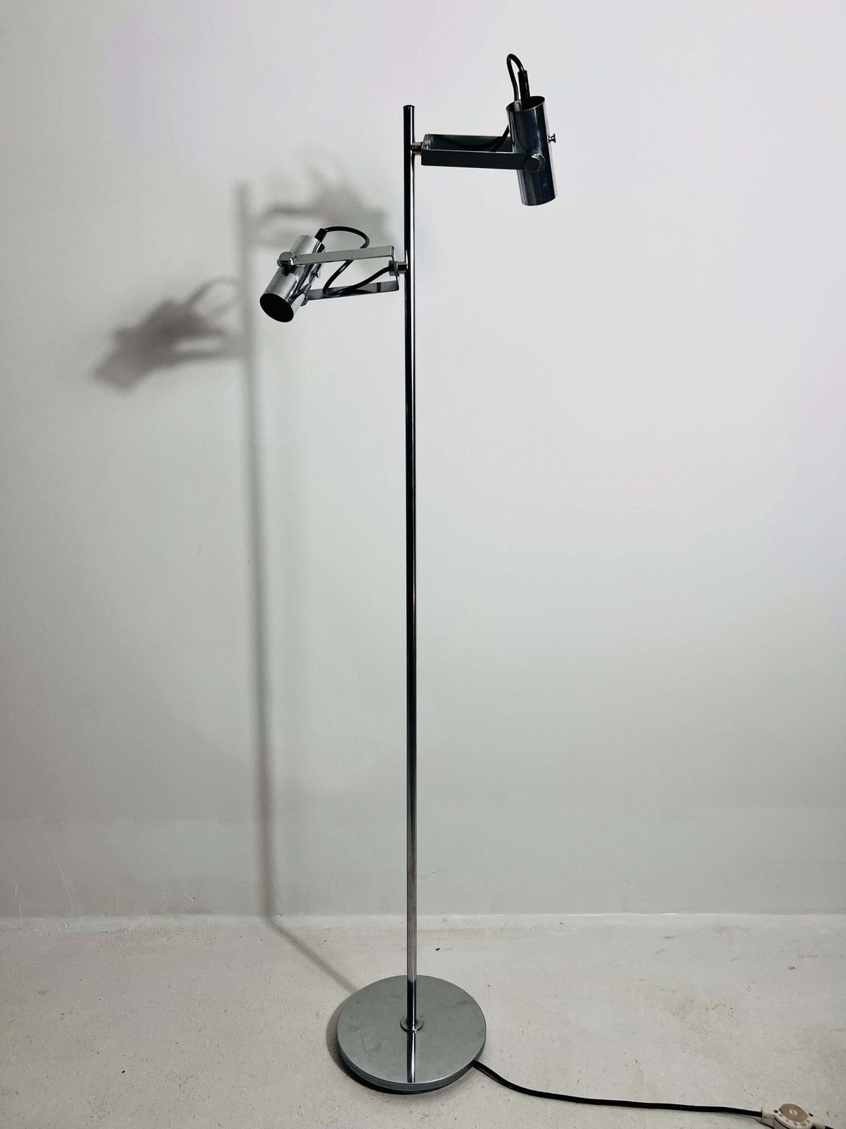 Midcentury Chrome Floor Lamp, Germany, 1970s photo Lighting