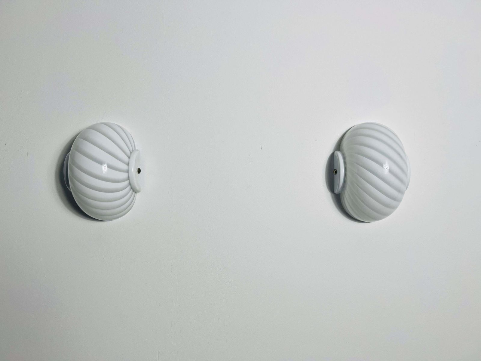 Pair Of Mid Century Glass Wall Lamps, Italy, 1960s photo furniture