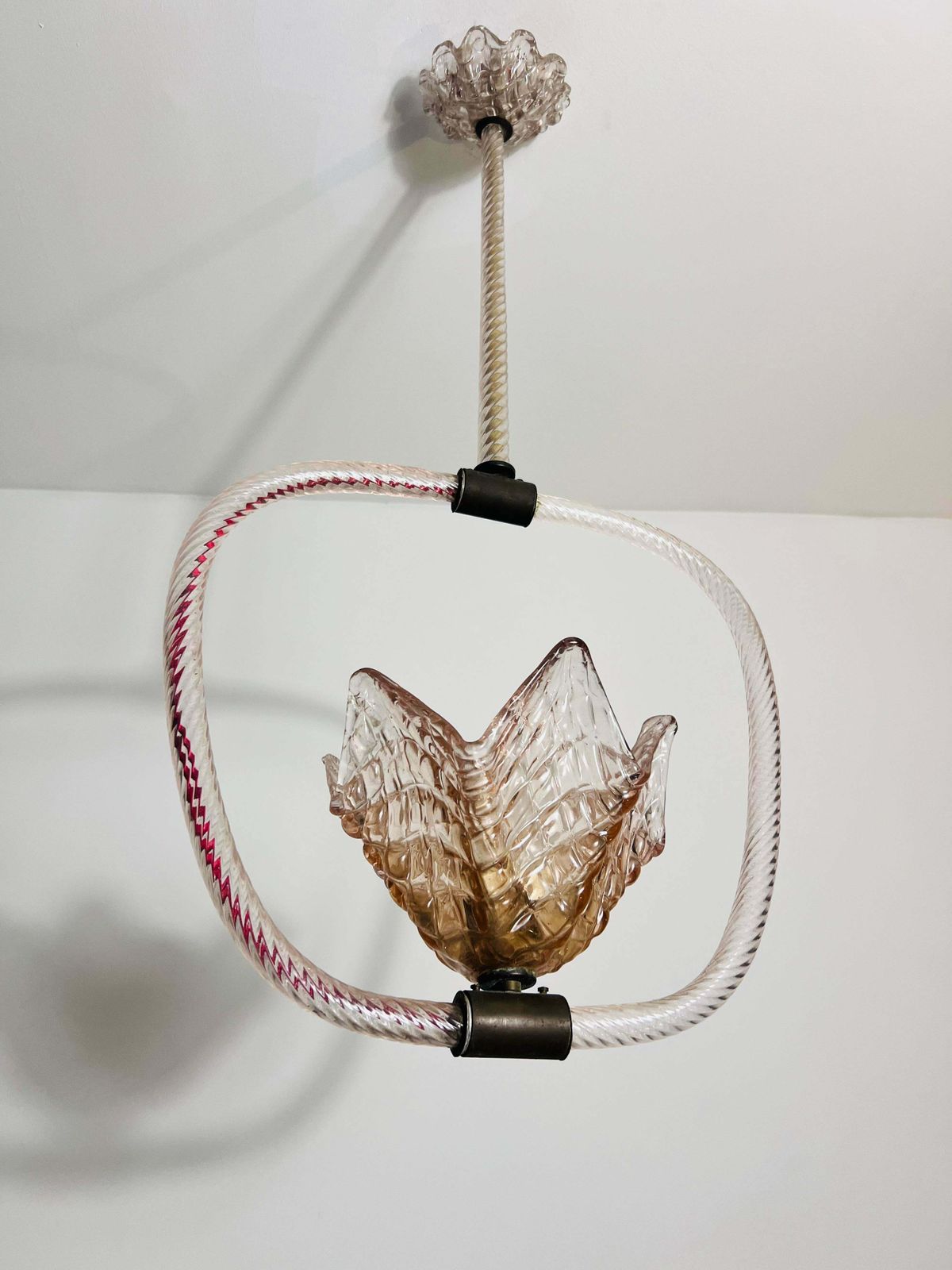 Murano Glass Chandelier By Barovier & Toso, Italy, 1940s photo furniture
