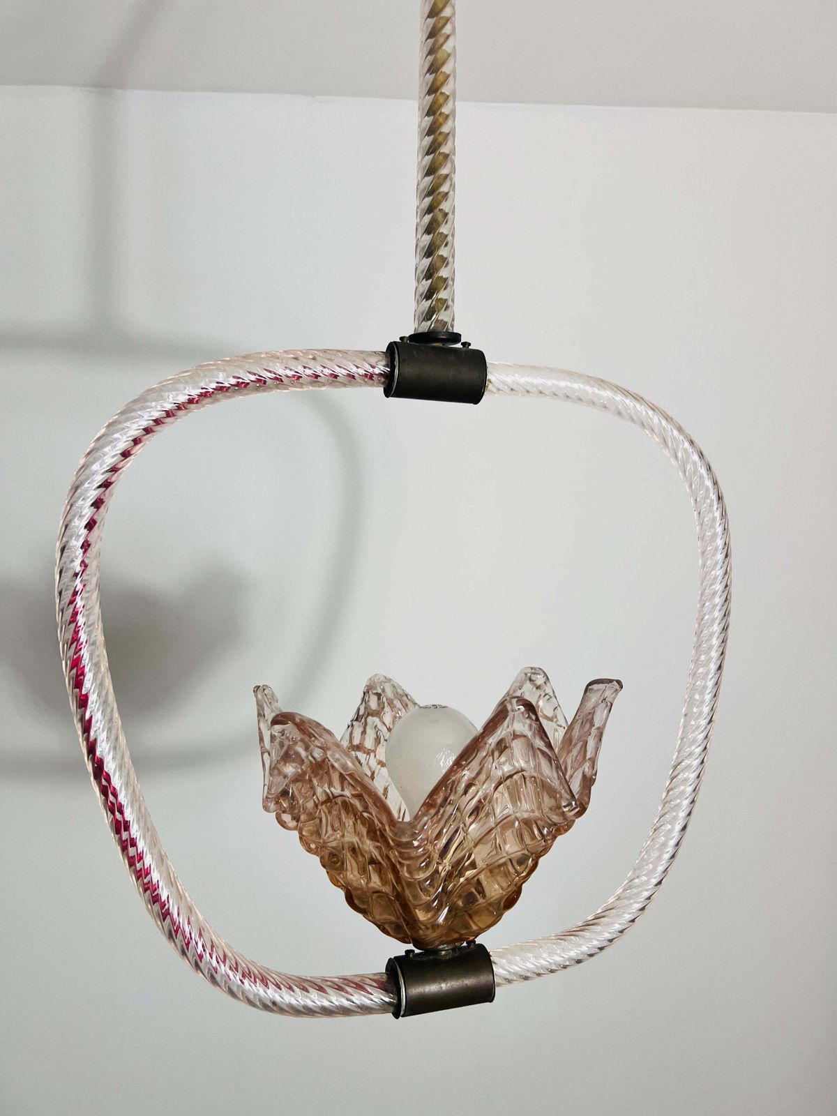 photo furniture Murano Glass Chandelier By Barovier & Toso, Italy, 1940s