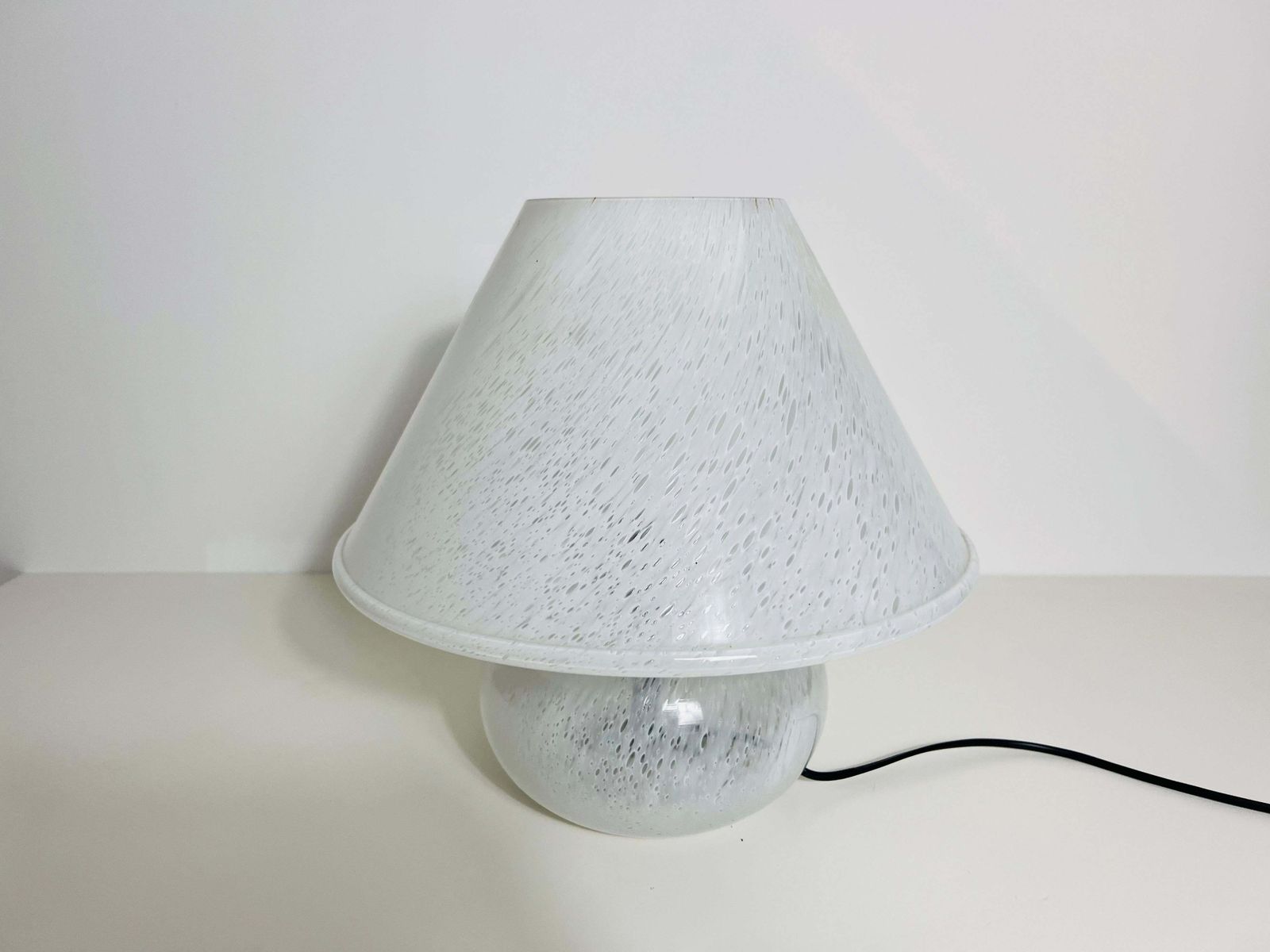 Large Glass Mushroom Table Lamp By Limburg, Germany, 1970s photo buy