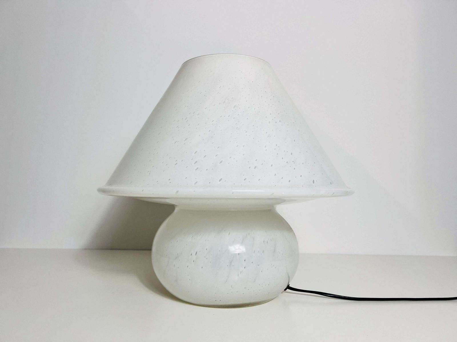 Very Large Glass Mushroom Table Lamp By Limburg, Germany, 1970s photo for sale