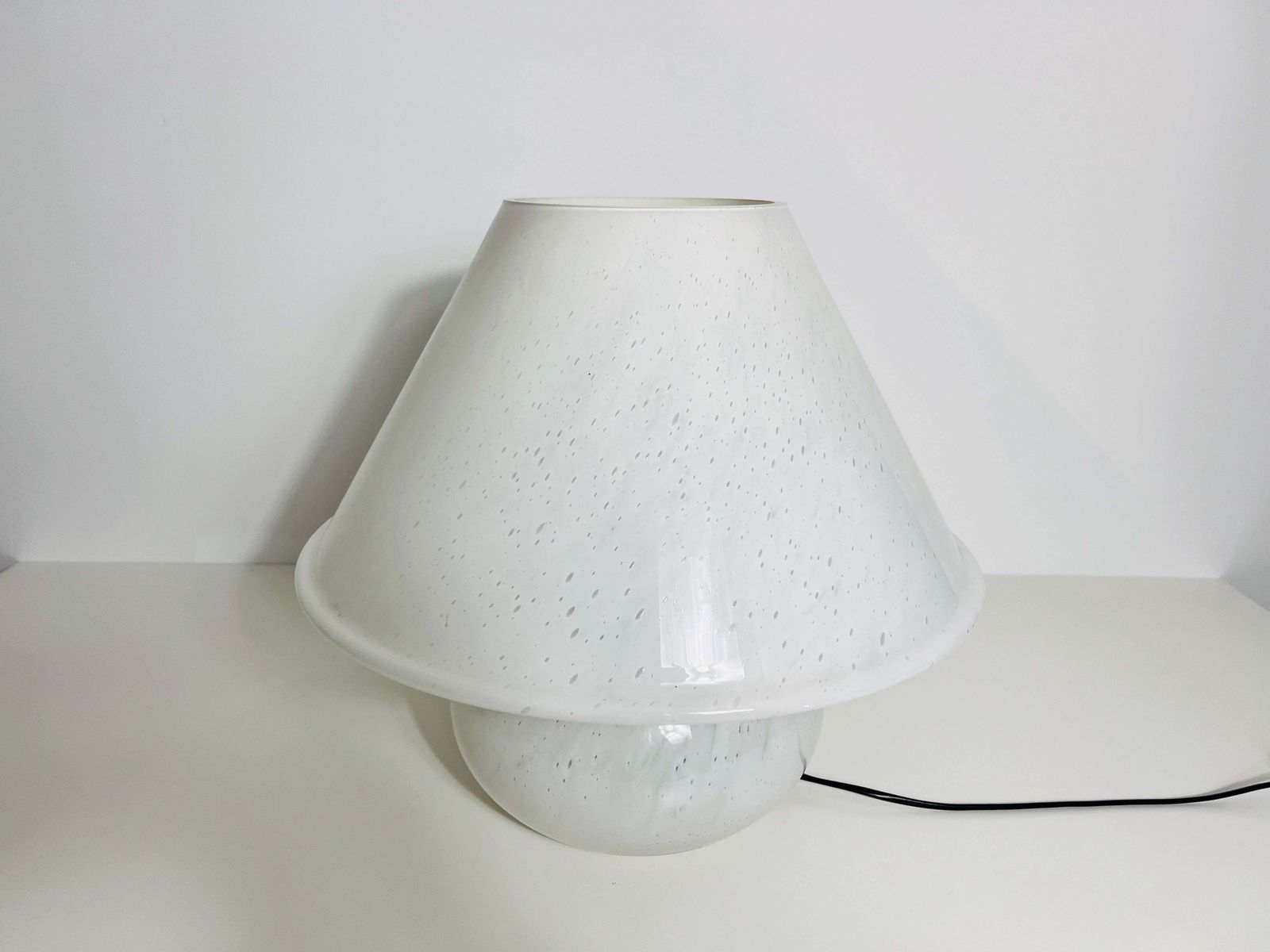 Very Large Glass Mushroom Table Lamp By Limburg, Germany, 1970s photo vinterior
