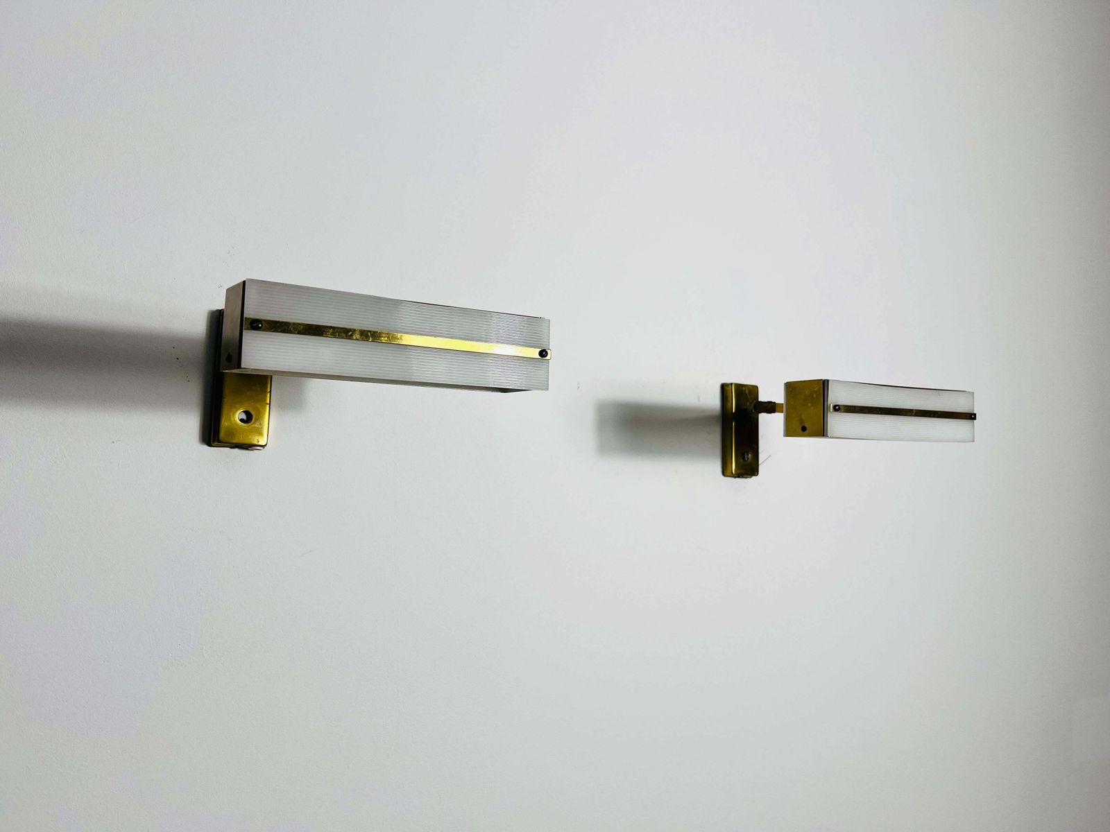 Midcentury Pair Of Brass Wall Lamps By Paul Neuhaus, 1960s photo vinterior
