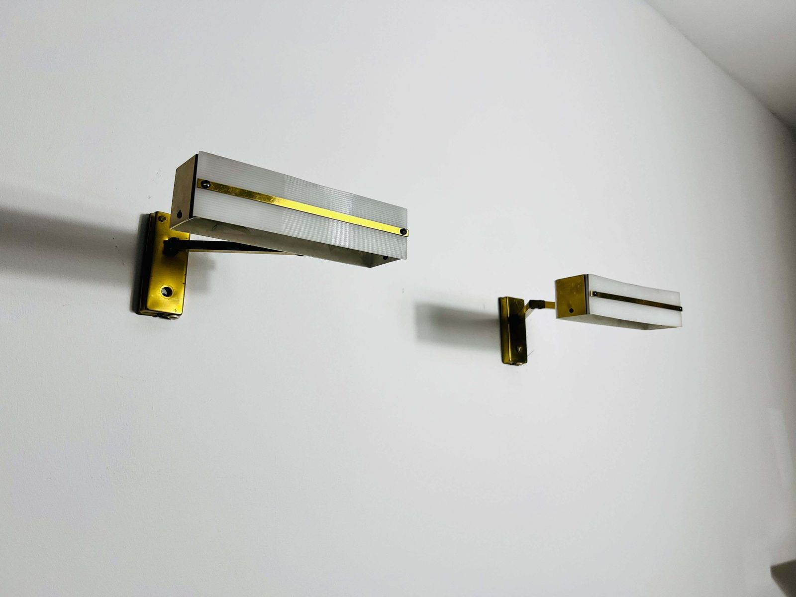 Midcentury Pair Of Brass Wall Lamps By Paul Neuhaus, 1960s photo buy