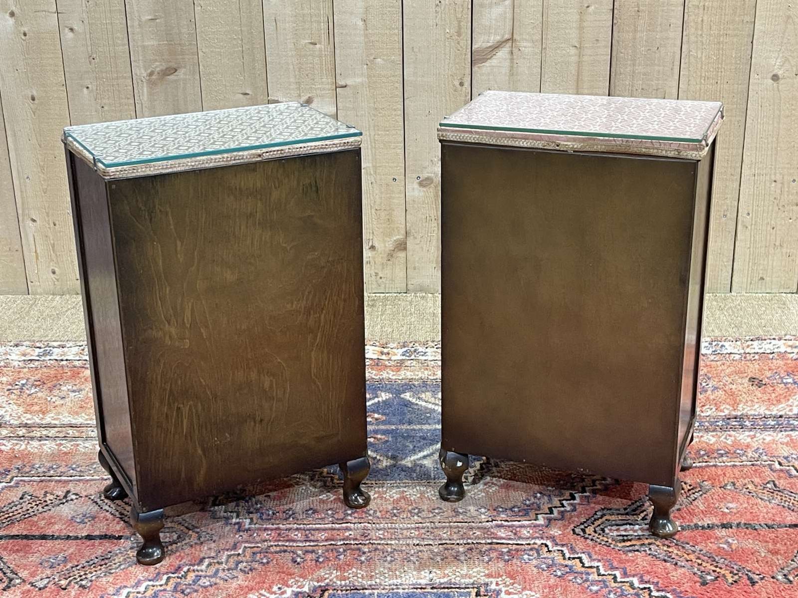 Pair Of English Oak Bedside Tables From The 50s photo furniture