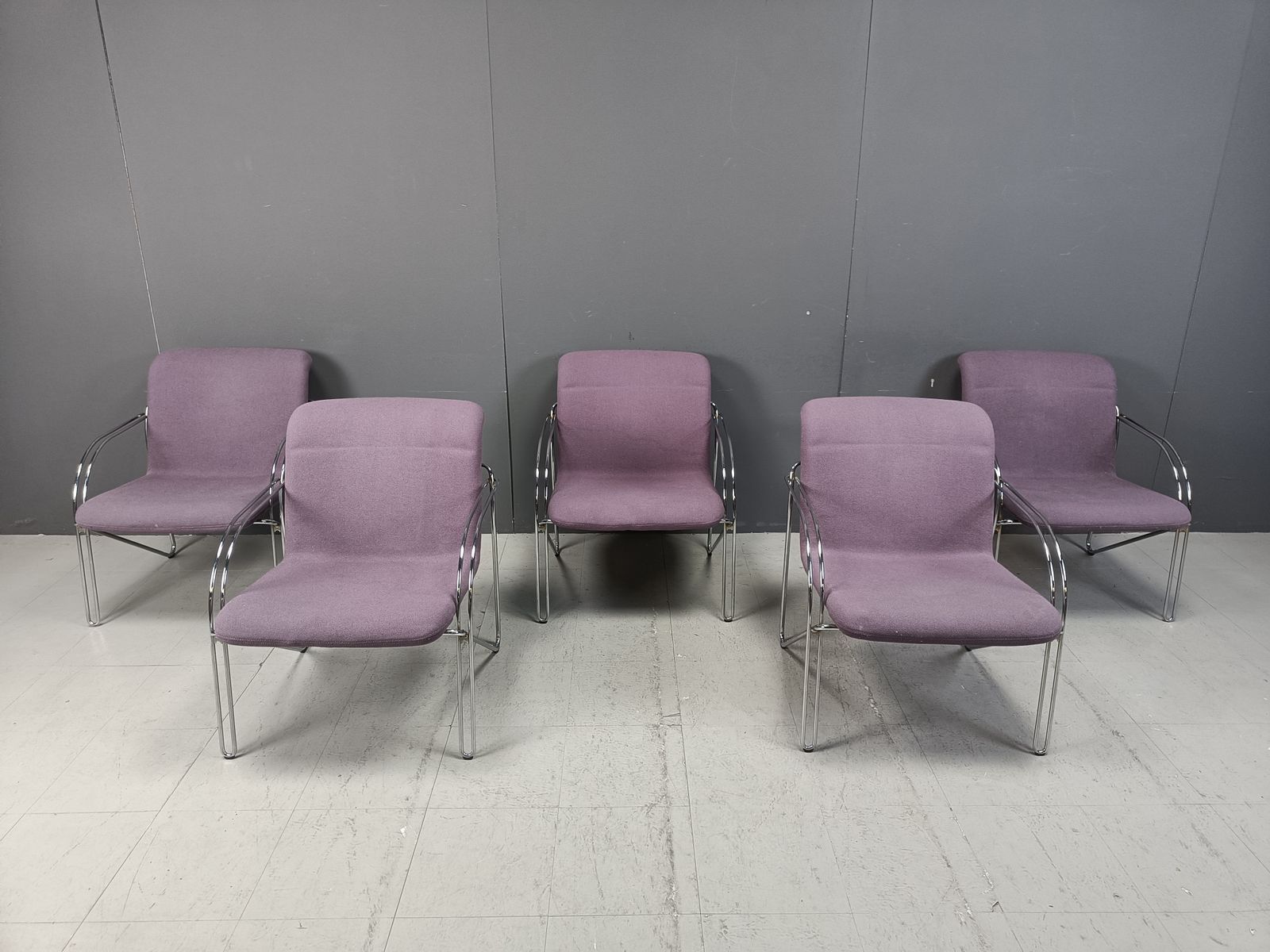 Danish Arm Chairs By Alfred Hofmann For Gispen/Labofa   1970s   Set Of 5