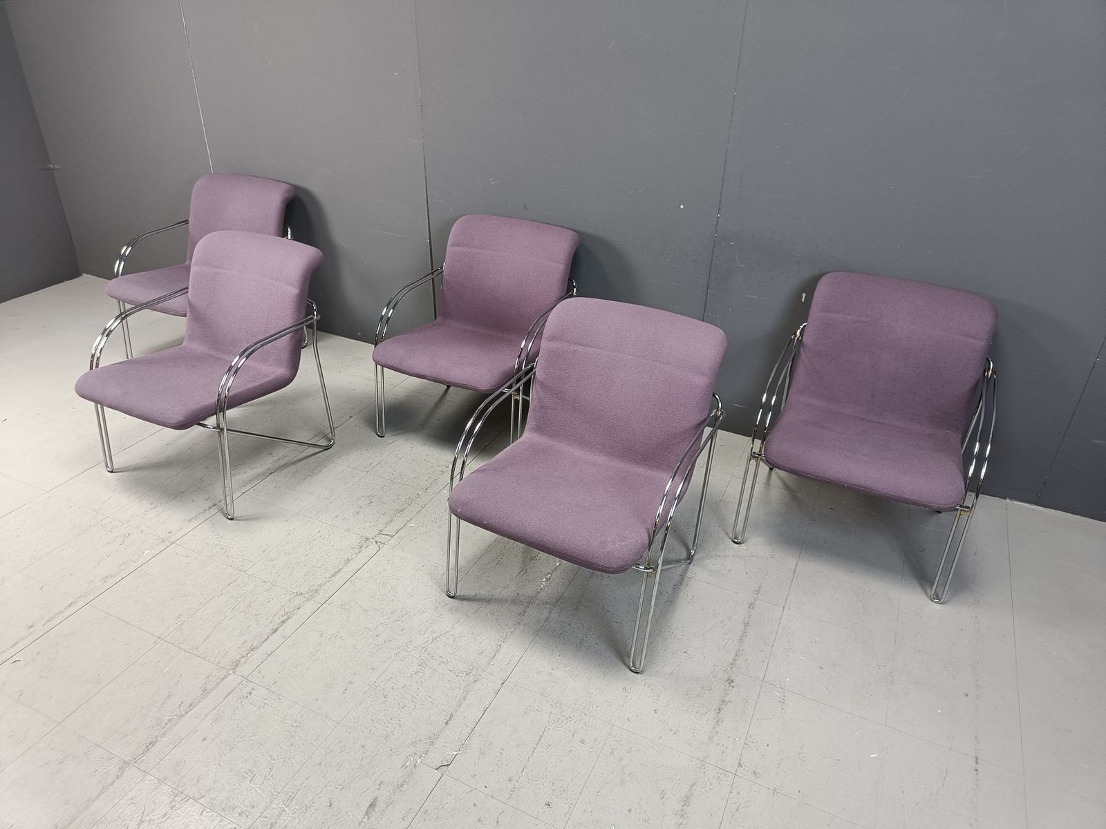 Danish Arm Chairs By Alfred Hofmann For Gispen/Labofa   1970s   Set Of 5 photo vinterior