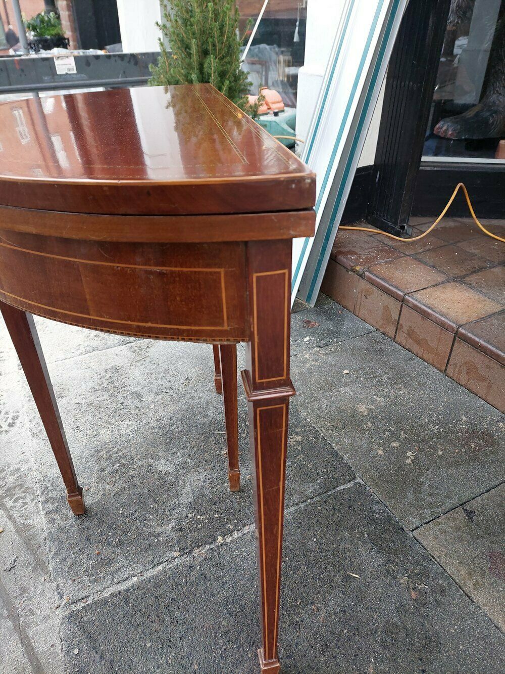 Edwardian Inlaid Mahogany Card Table photo furniture