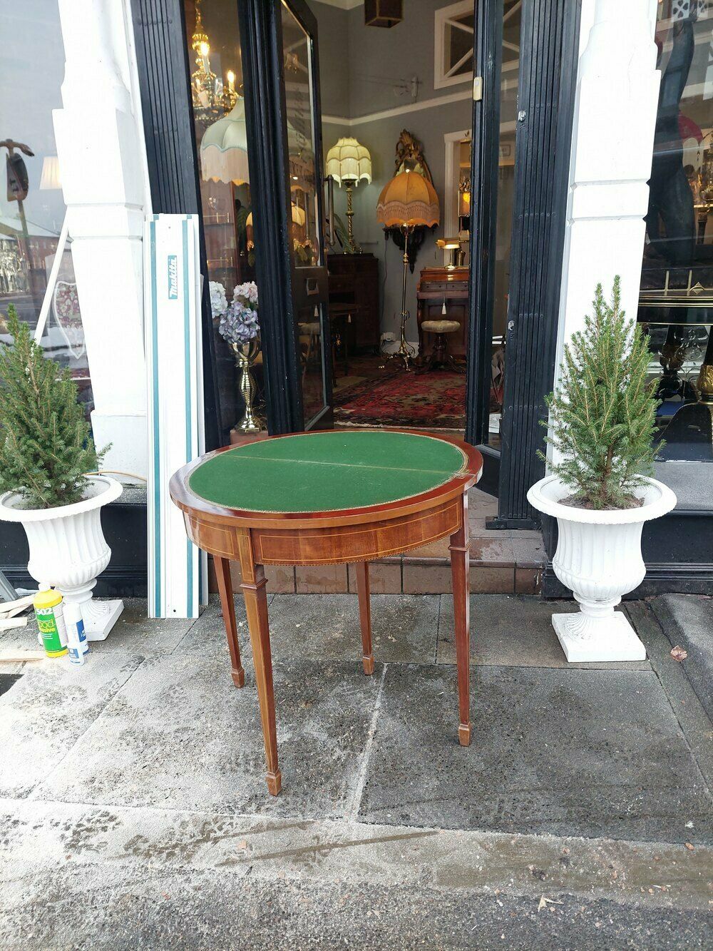 Edwardian Inlaid Mahogany Card Table photo vinterior
