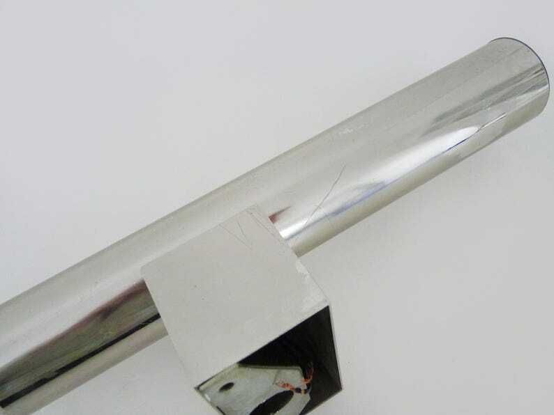 photo furniture Large Brushed Metal Wall Light In The Style Of The Sciolari House From The 70s.