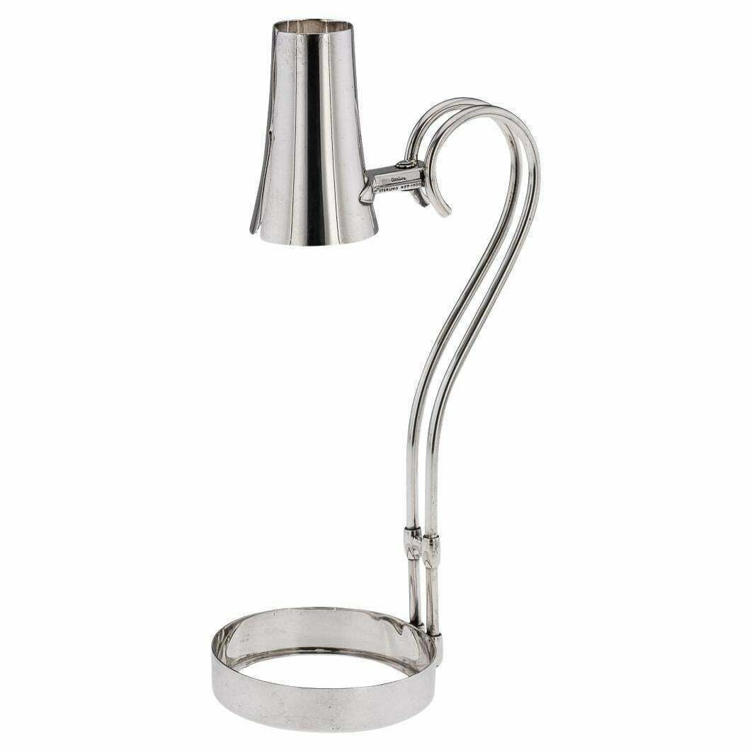 20th Century American Art Deco Cartier Solid Silver Wine Bottle Holder C.1920
