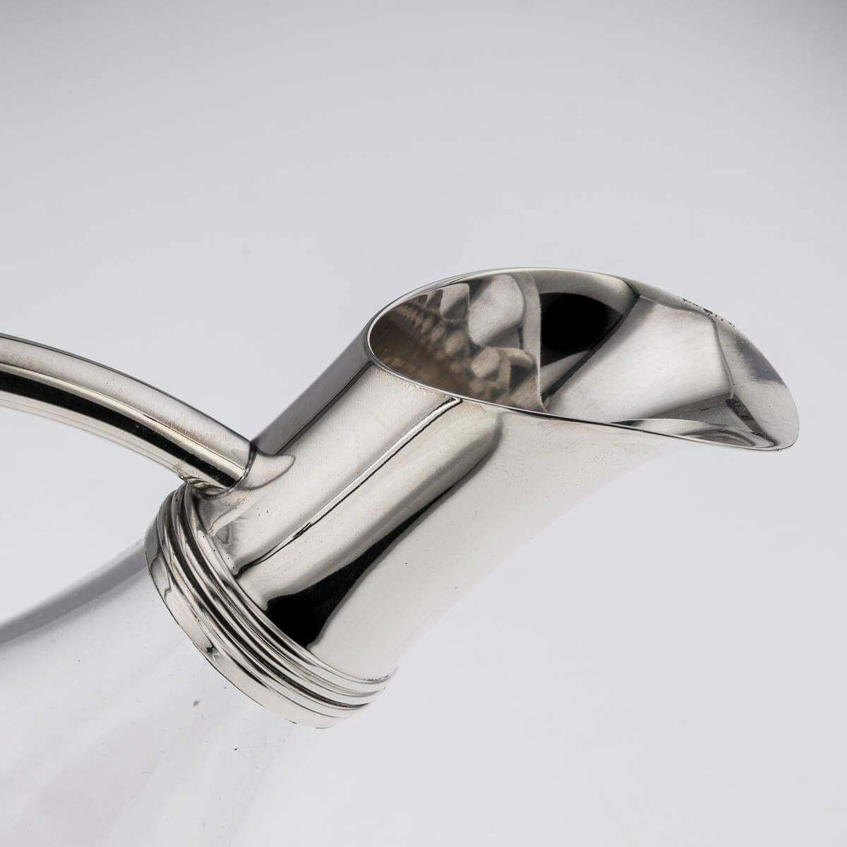 photo furniture Modern 21st Century British Solid Silver Mounted Glass Wine Jug, Asprey C.2004