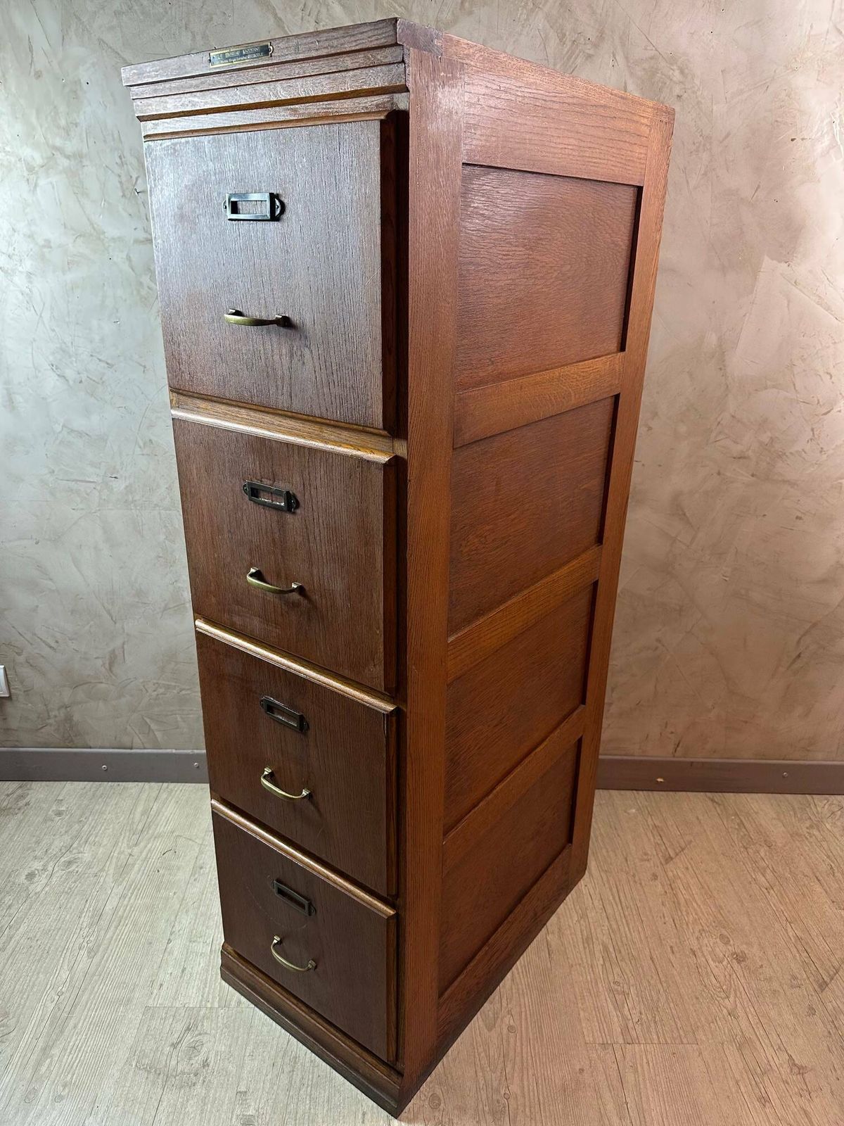 Oak Filing Cabinet, 1920s, Vintage photo for sale