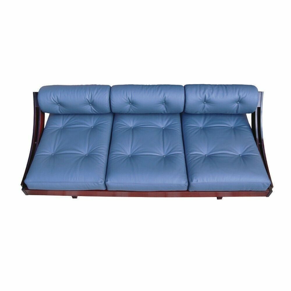 Gs195 Gianni Songia Daybed In Navy Blue Andrew Muirhead Fine Scottish Leather, Italy, 1963 photo vintage
