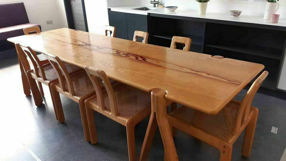 Furniture Bespoke George Ingham Ash Dining Table And Chairs photo