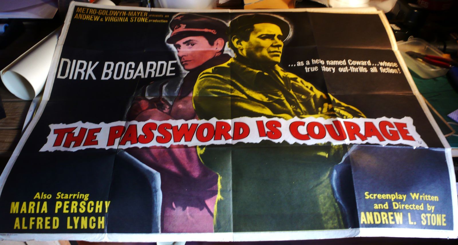 The Password Is Courage, Original Uk Quad Movie Poster, 1962