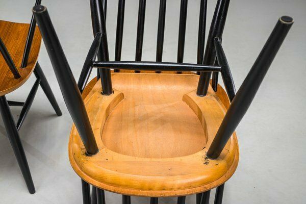 Fanett Dining Chairs Attributed To Ilmari Tapiovaara, 1960s, Set Of 5 photo buy