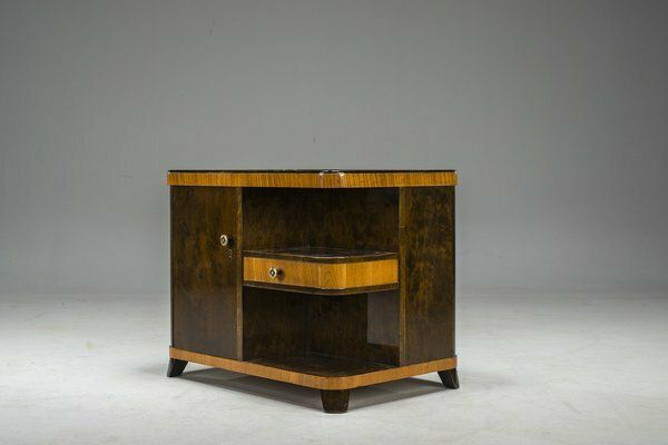 Furniture Art Deco Bar Cabinet With Inlays, 1930s photo