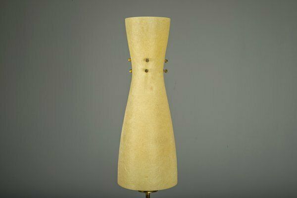 Vintage Floor Filigree Lamp With Fiberglass Shade, Germany, 1950s photo vintage