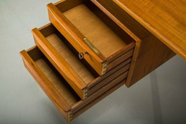 photo for sale Danish Teak Desk By Peter Lovig Nielsen For Hedensted Mobelfabrik, 1964