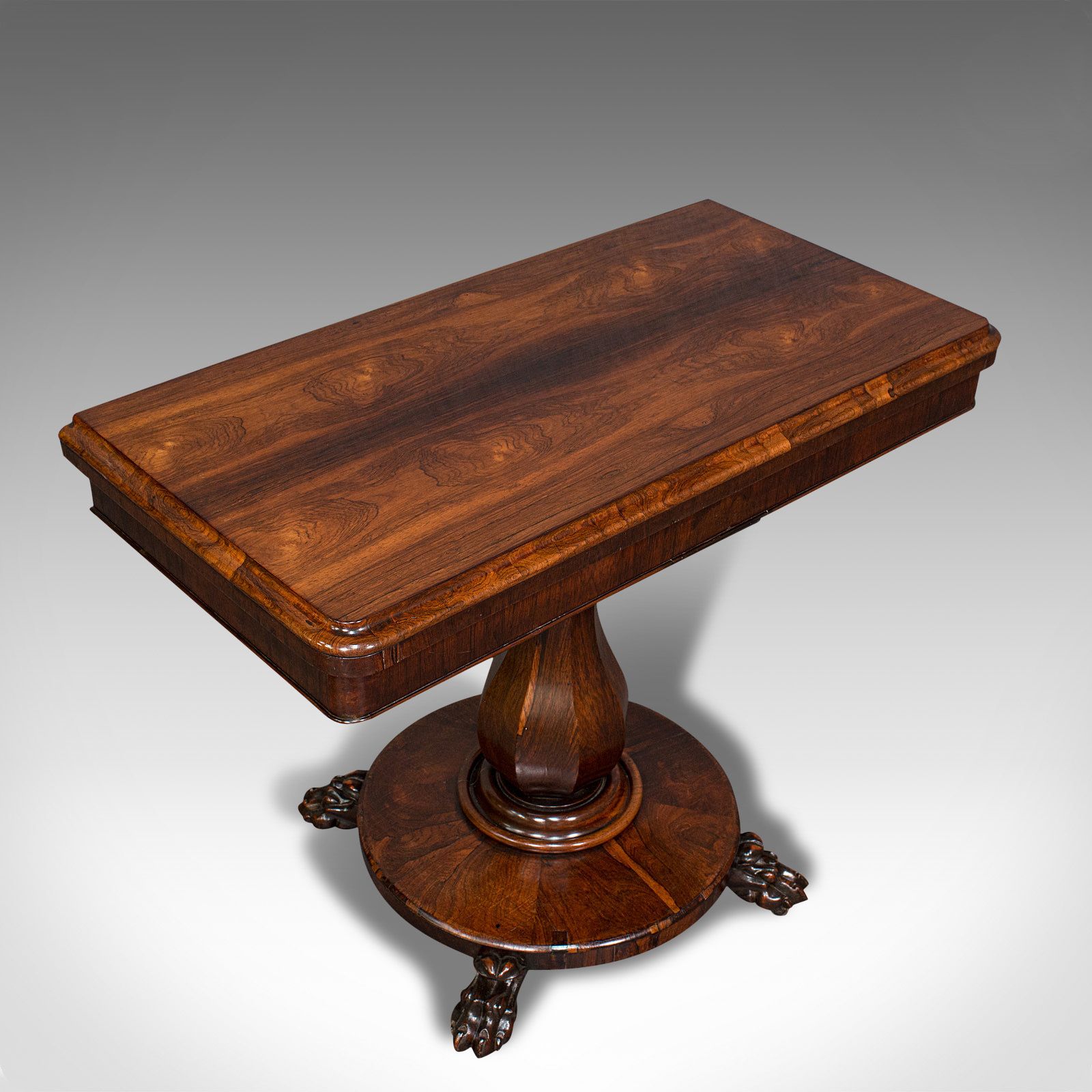 Folding Card Table, Rosewood, Games, Bridge, Newly Restored, Victorian photo buy