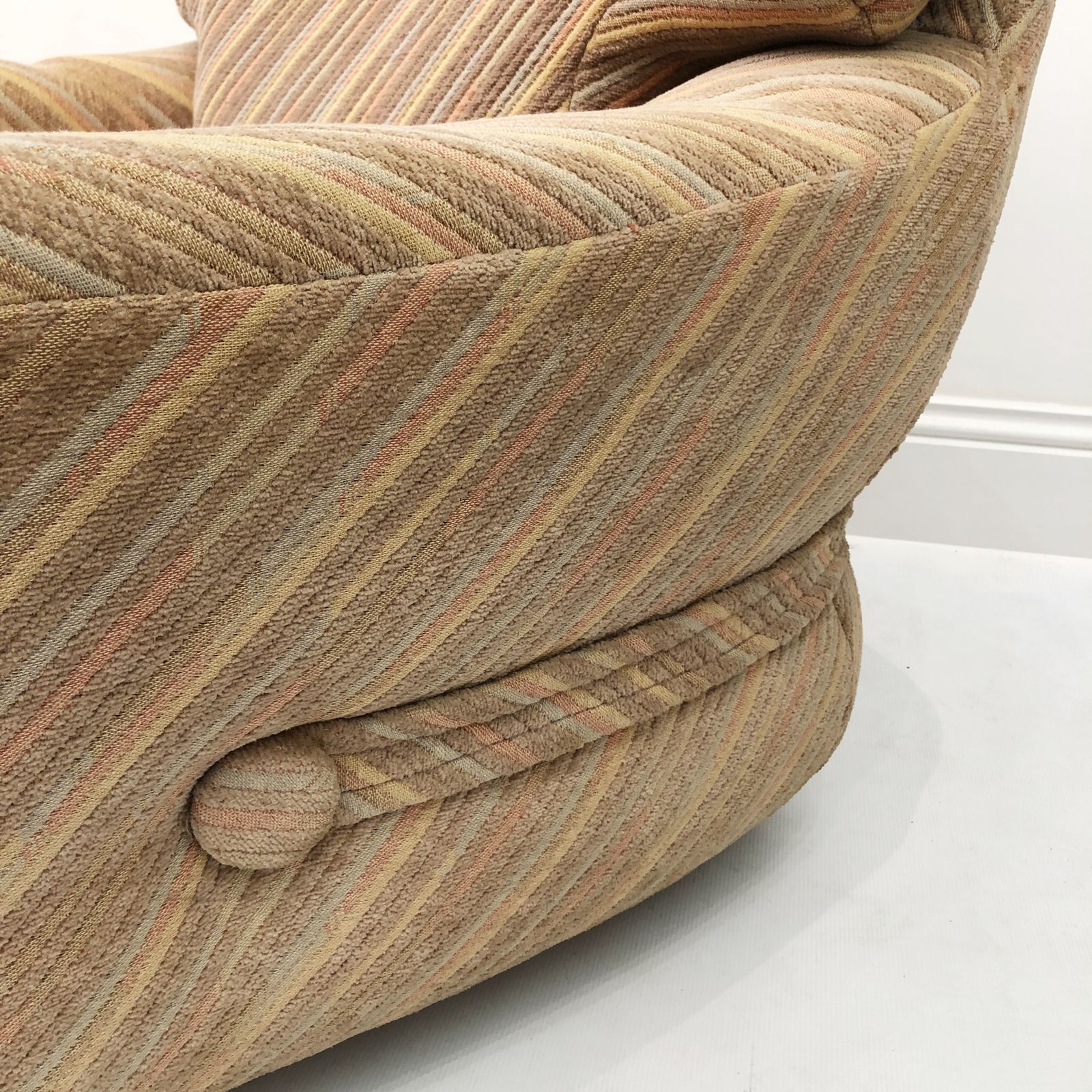photo furniture Pastel Striped Italian Zorzi Armchair Mid Century 1970s Vintage Chair Seat