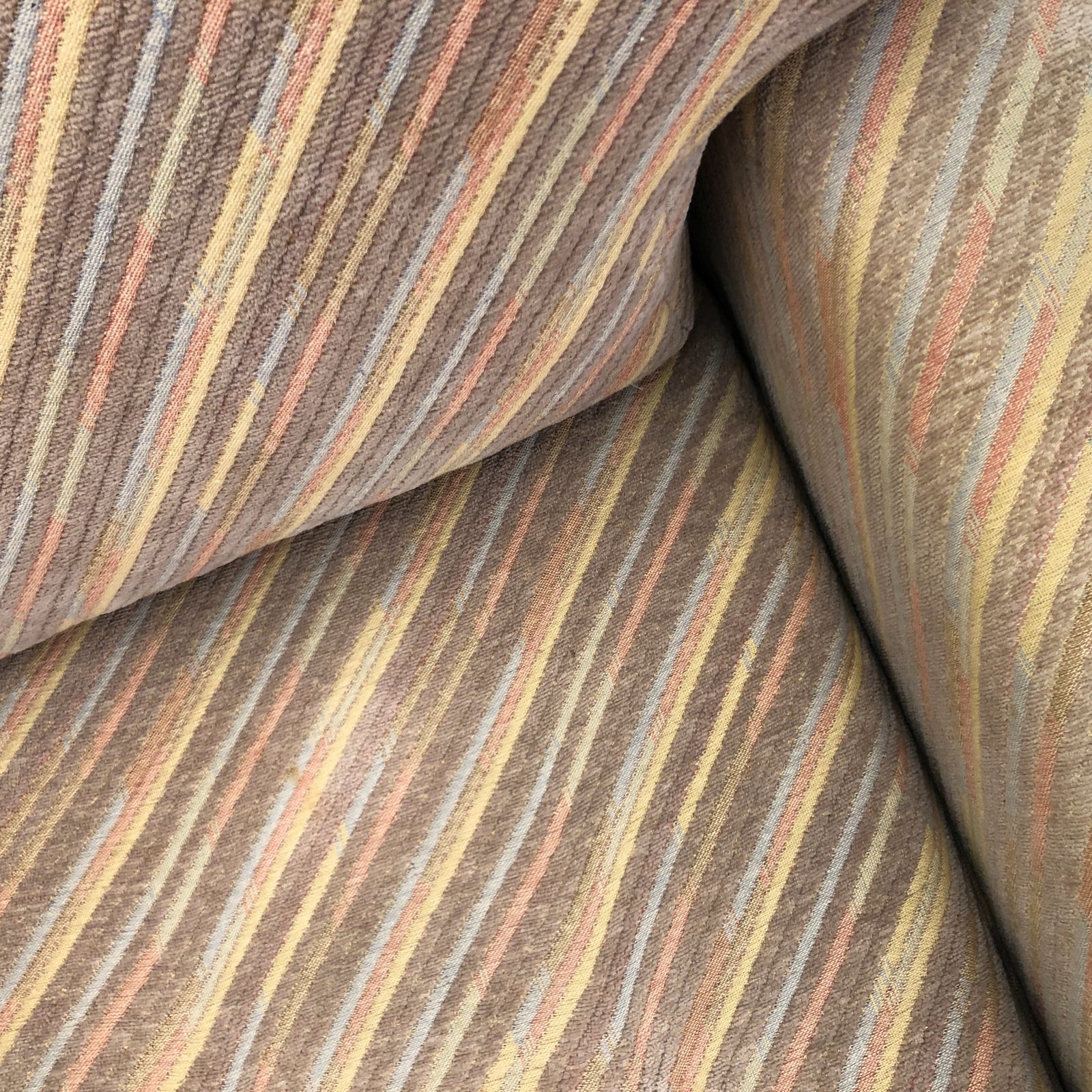 1550.0 Pastel Striped Italian Zorzi Armchair Mid Century 1970s Vintage Chair Seat photo
