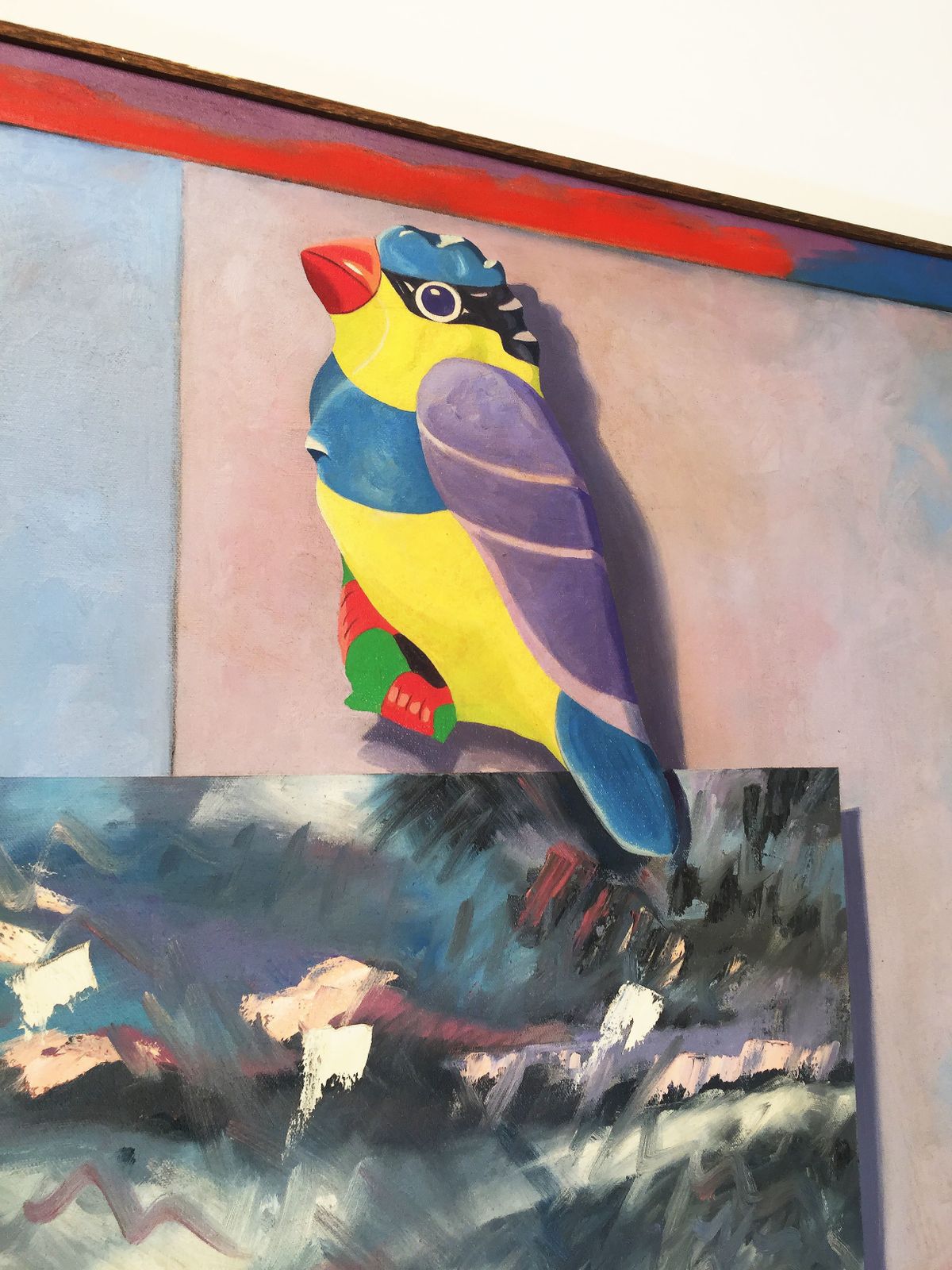 Richard Frank 'Mated Measure' Painting, Oil On Canvas 1980s Miami Palm Springs USA photo Art