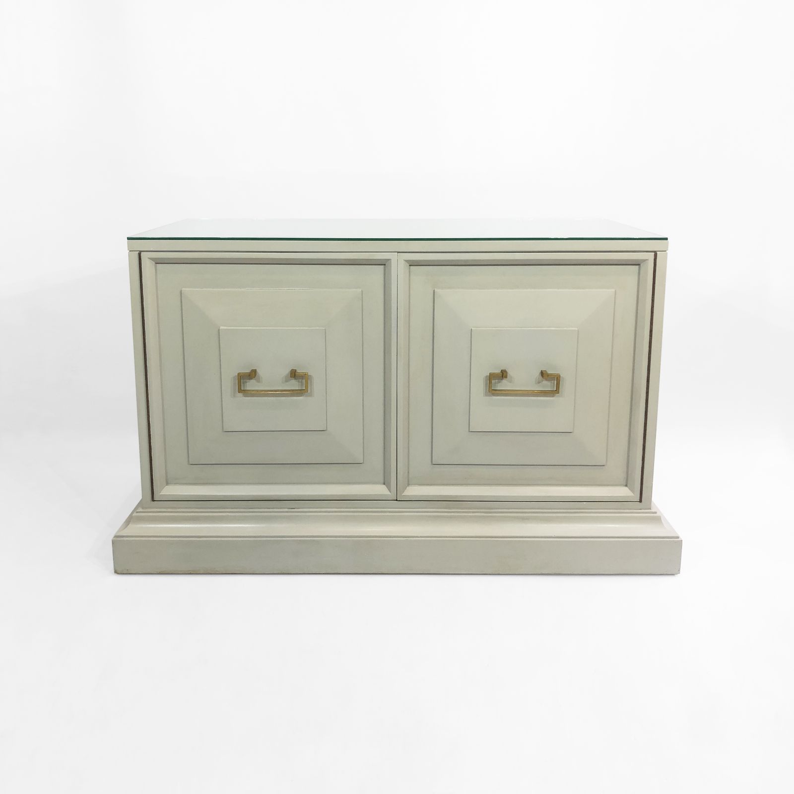 Furniture Neo Classical Duck Egg Cabinet On Plinth 1970s USA Blue Chinoiserie Vintage photo