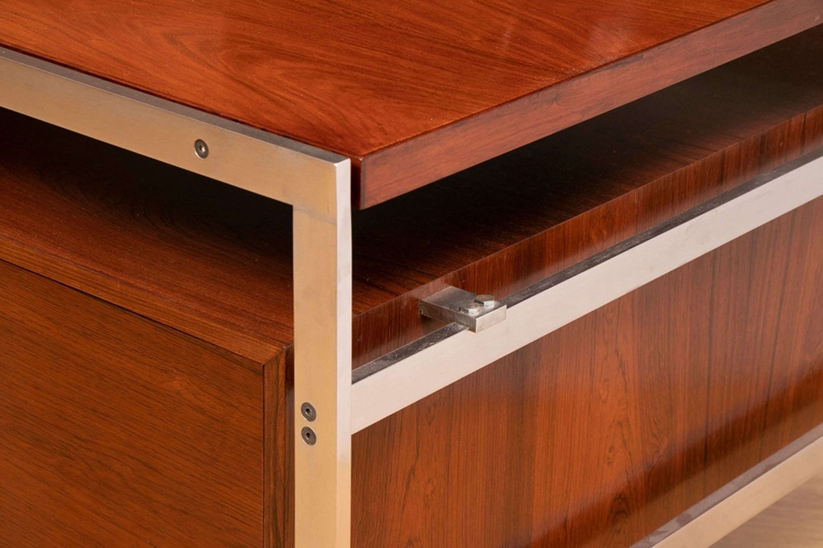 photo furniture Preben Fabricius And Jorgen Kastholm Chrome And Rosewood Desk By Bo Ex