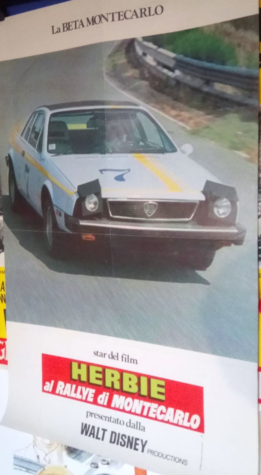 Herbie – Monte Carlo. Lancia. Rare Original Movie Poster