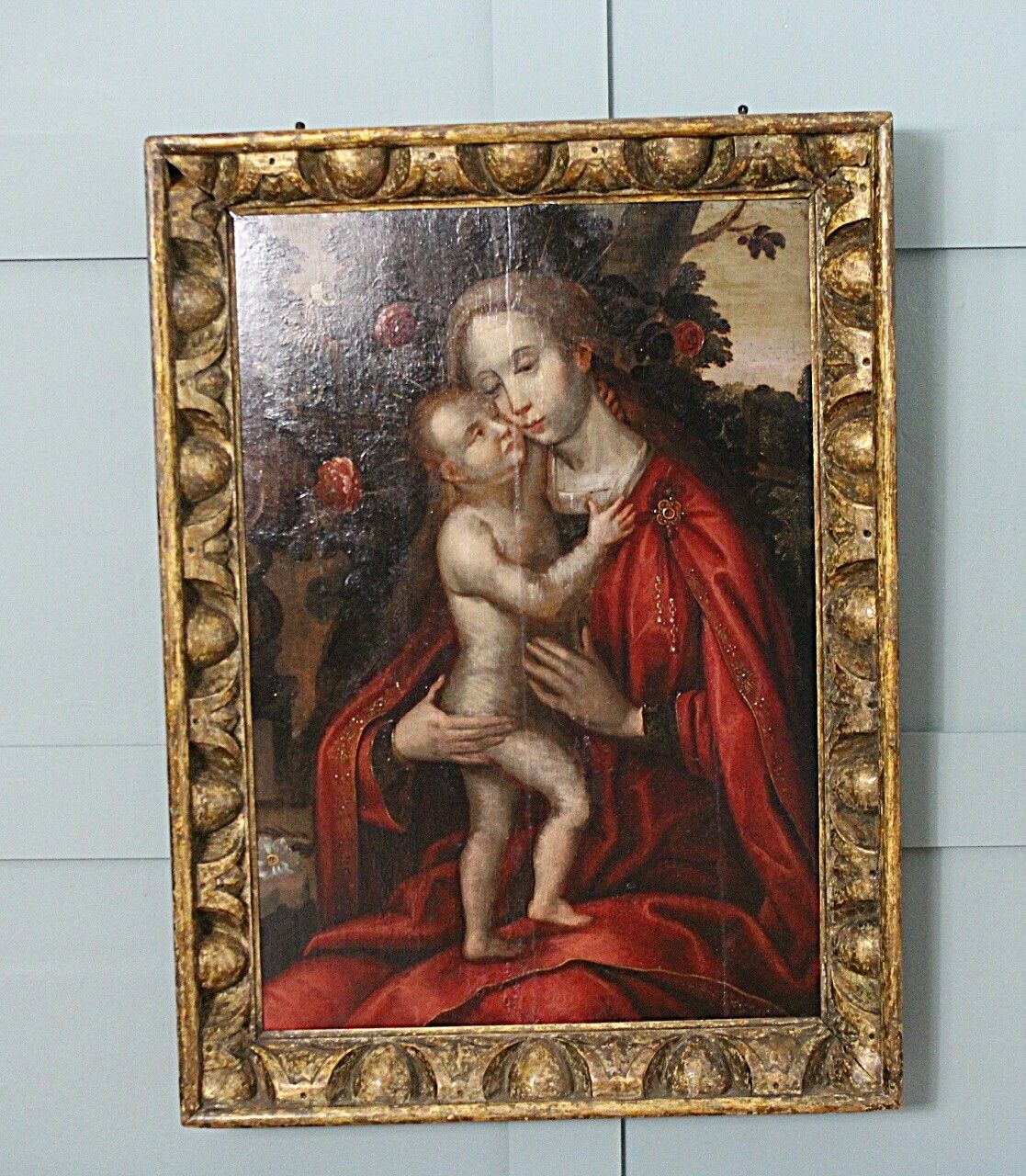 The Madonna And Child In A Rose Garden Ambrious Benson photo vinterior
