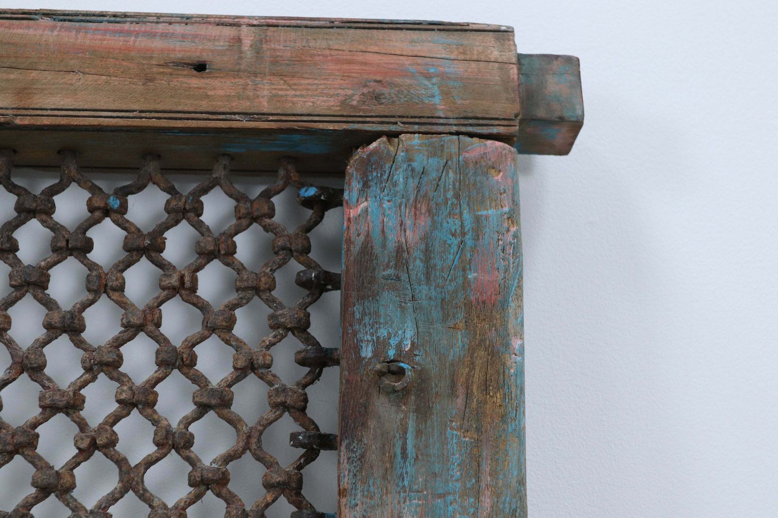 Early 19th Century Indian Wooden Jali Window From Rajasthan photo Home Fixtures