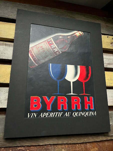 Vintage Advertising Print   Byrhh Vermouth, French, 1953 photo furniture