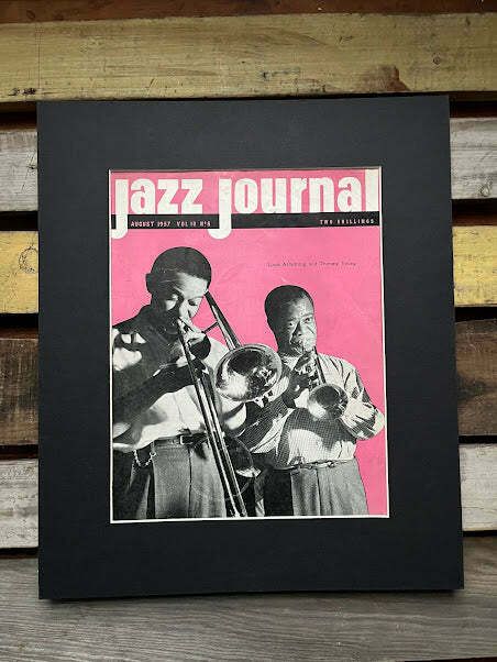 Vintage Jazz Journal Magazine Cover Artwork   Louis Armstrong 1957