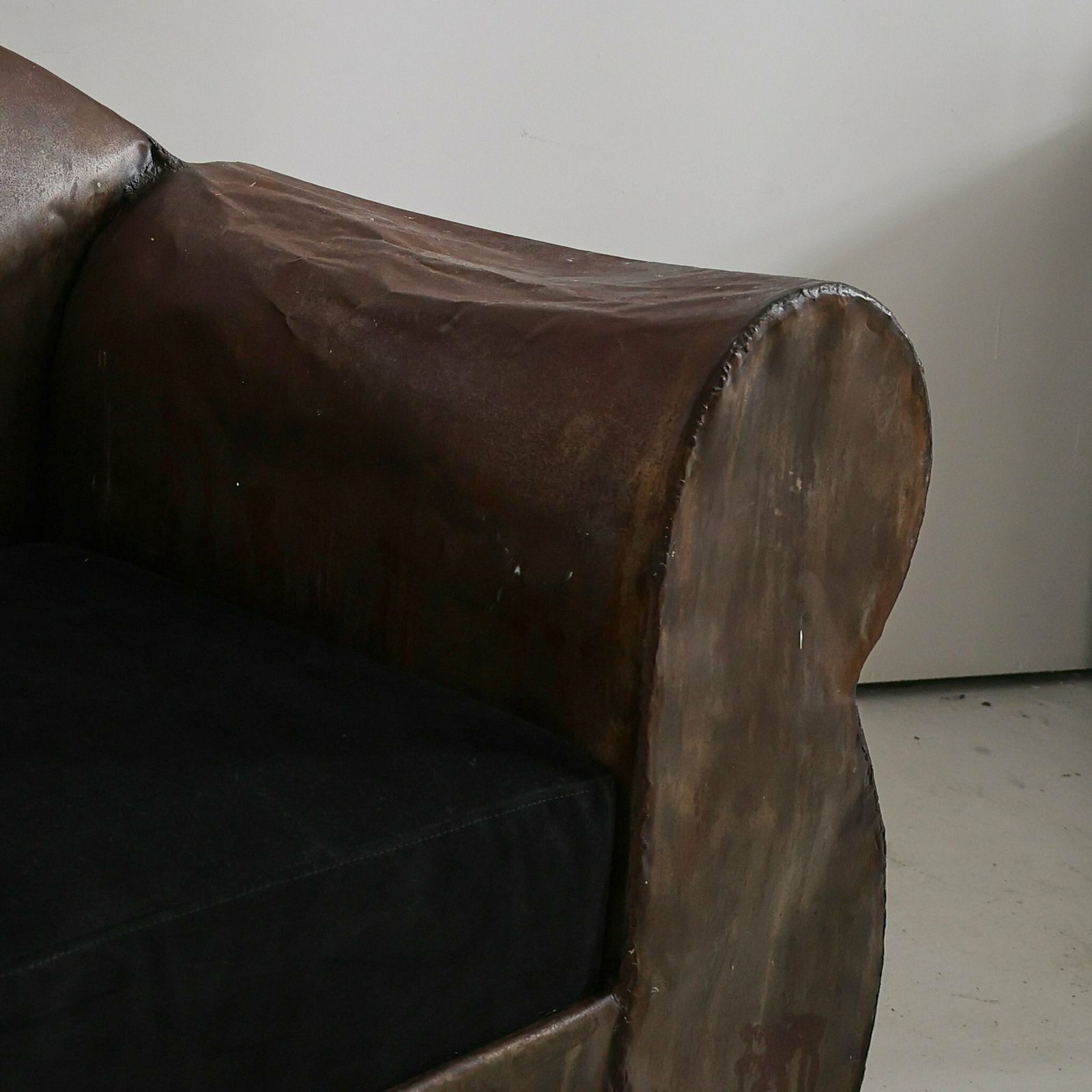 2475.0 Sculptural 1970s Oversized Metal Club Chair photo