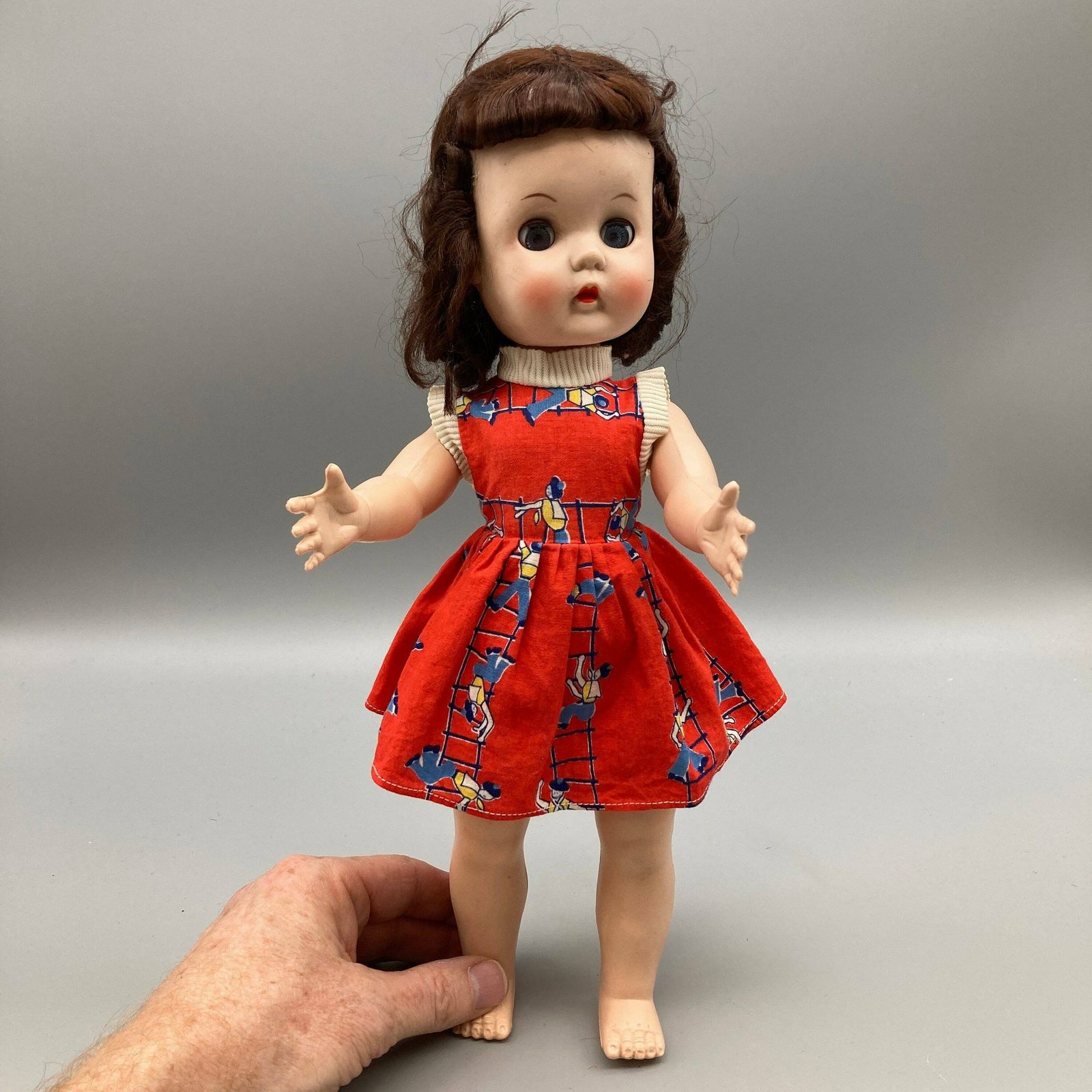 Roddy Vintage Walking Doll In Original Clothes   14" Tall   Numbered Limited Edition