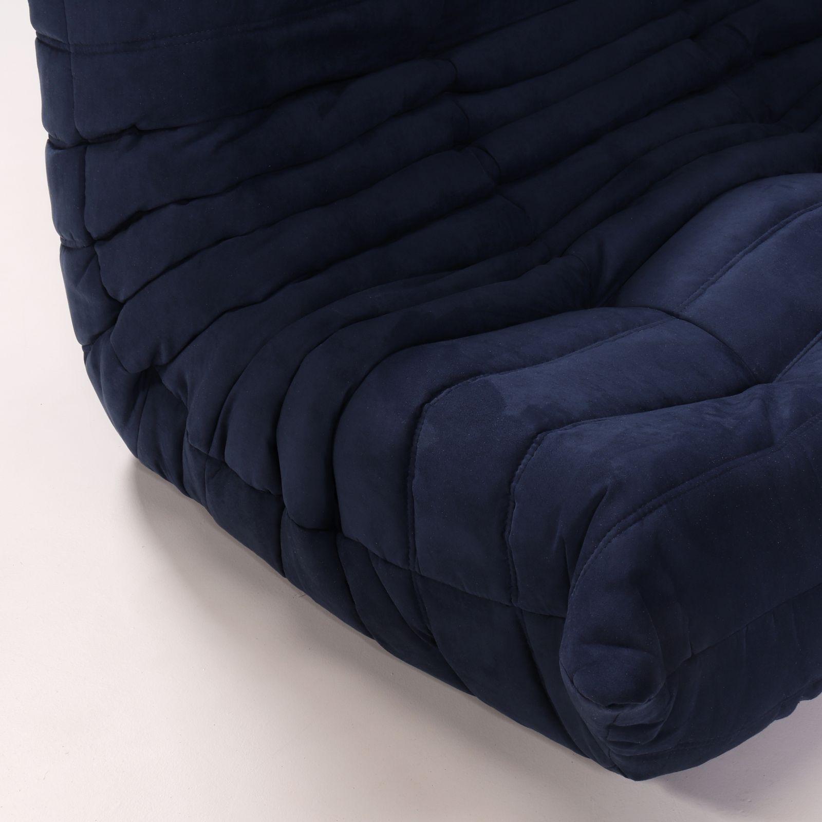 photo vintage Ligne Roset By Michel Ducaroy Togo Blue Modular Sofa And Footstool, Set Of Five