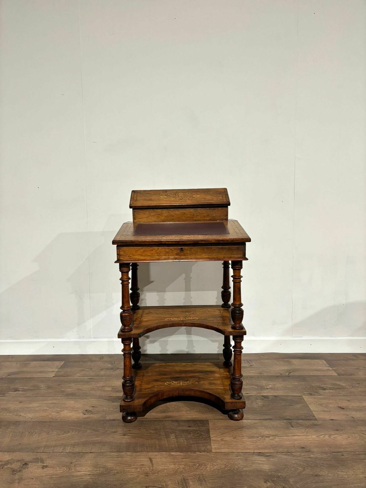 Victorian Inlaid Walnut Davenport Style Desk photo furniture