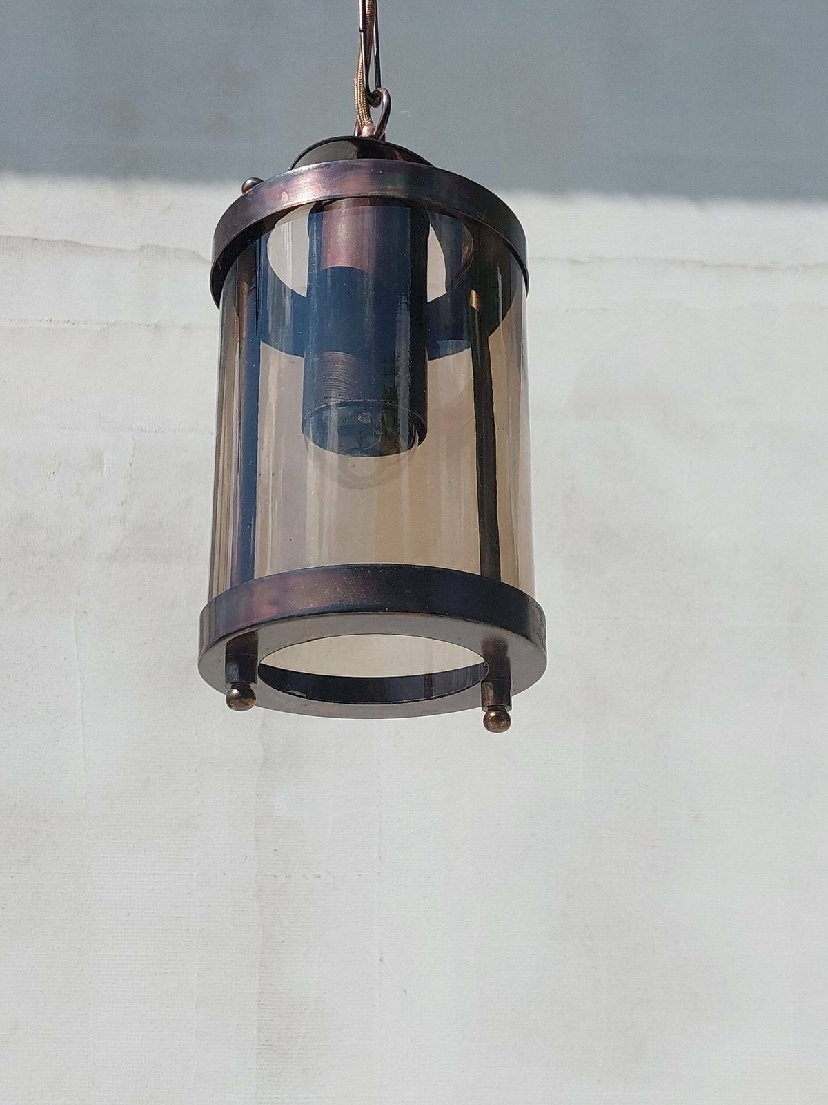 Vintage Chandelier/Elegant Vintage Chandelier/Mcm Chandelier/Mcm Pendant Lamp/Vintage Pendant Lamp/Mcm Pendant Lamp/Copper Smoked Glass/70's photo Lighting