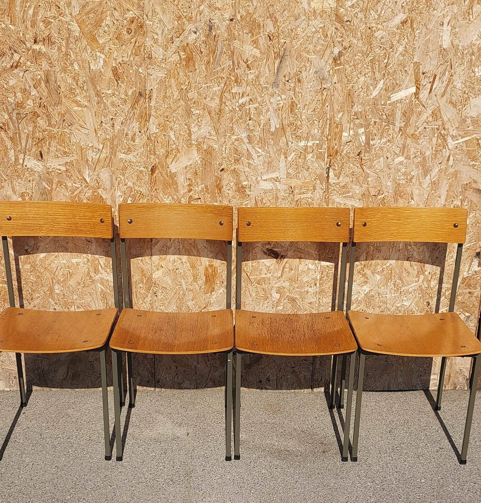 1 Of 4 Vintage Industrial Wooden Chairs/Stol Kamnik/Designer Chair/Vintage School Chair/Office Chair/Industrial Chair/ Bisto Chair/ 1970's photo 189.0