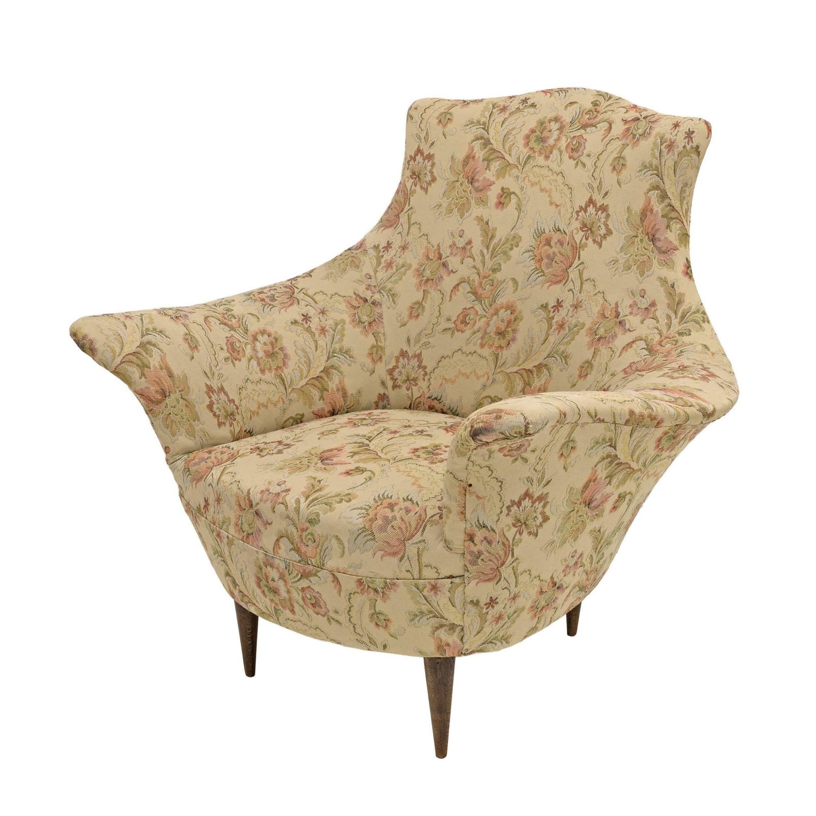 Pair Of Manta Mid Century Modern Italian Armchairs, 1950s photo vintage