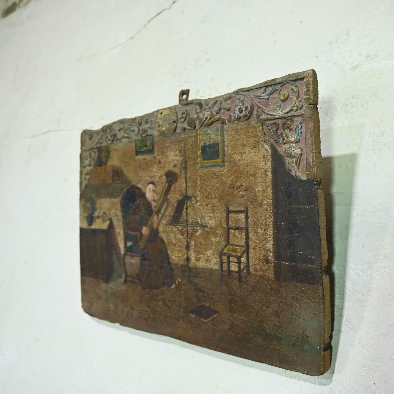 photo vinterior An Early 19th Century Oil On Board Painting