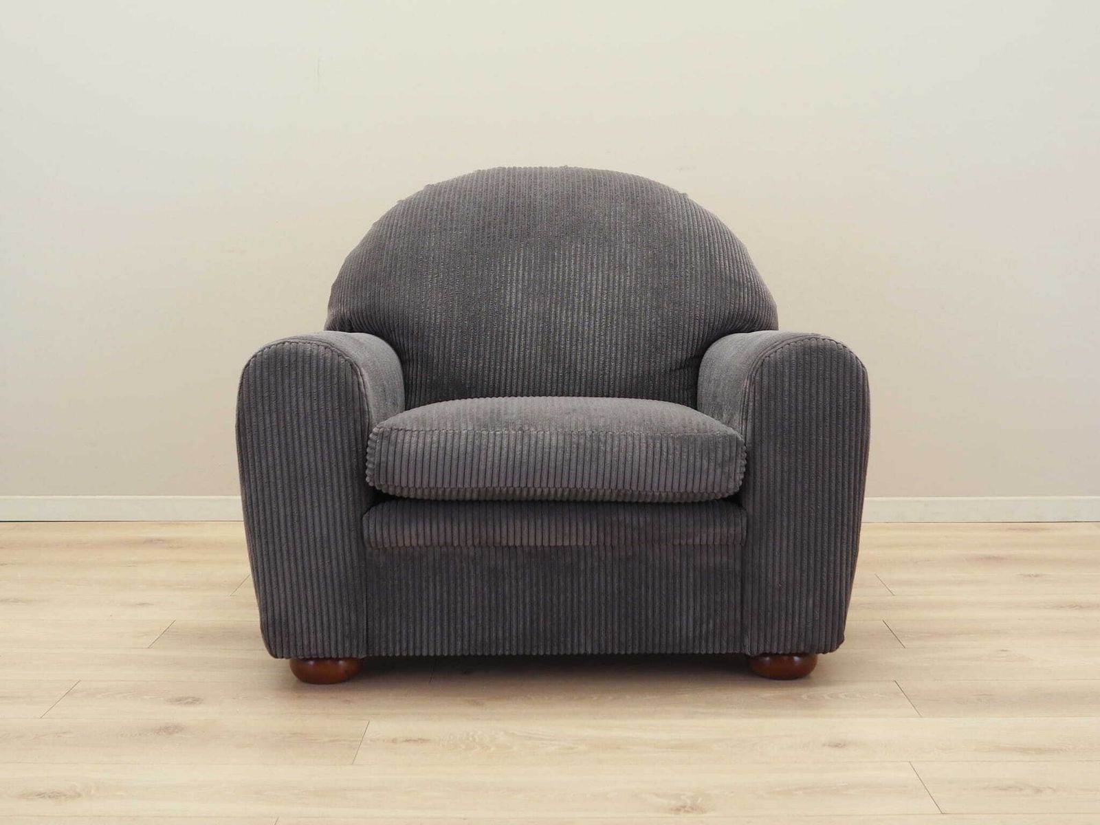 Grijze Velours Fauteuil, Italiaans Design, Jaren 1980, Productie: Italië photo furniture