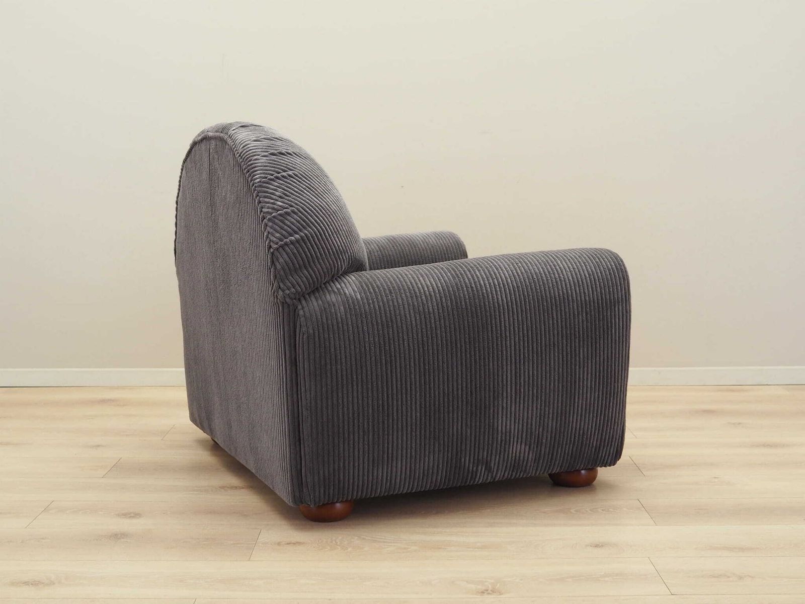 Grijze Velours Fauteuil, Italiaans Design, Jaren 1980, Productie: Italië photo vinterior
