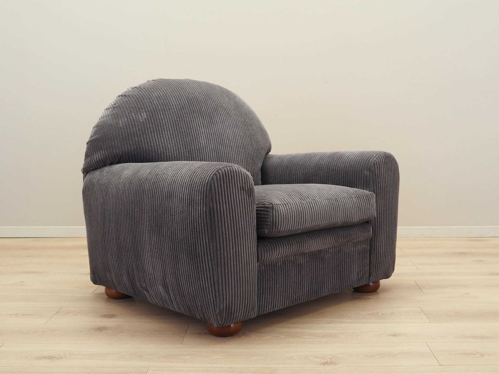 Grijze Velours Fauteuil, Italiaans Design, Jaren 1980, Productie: Italië photo buy