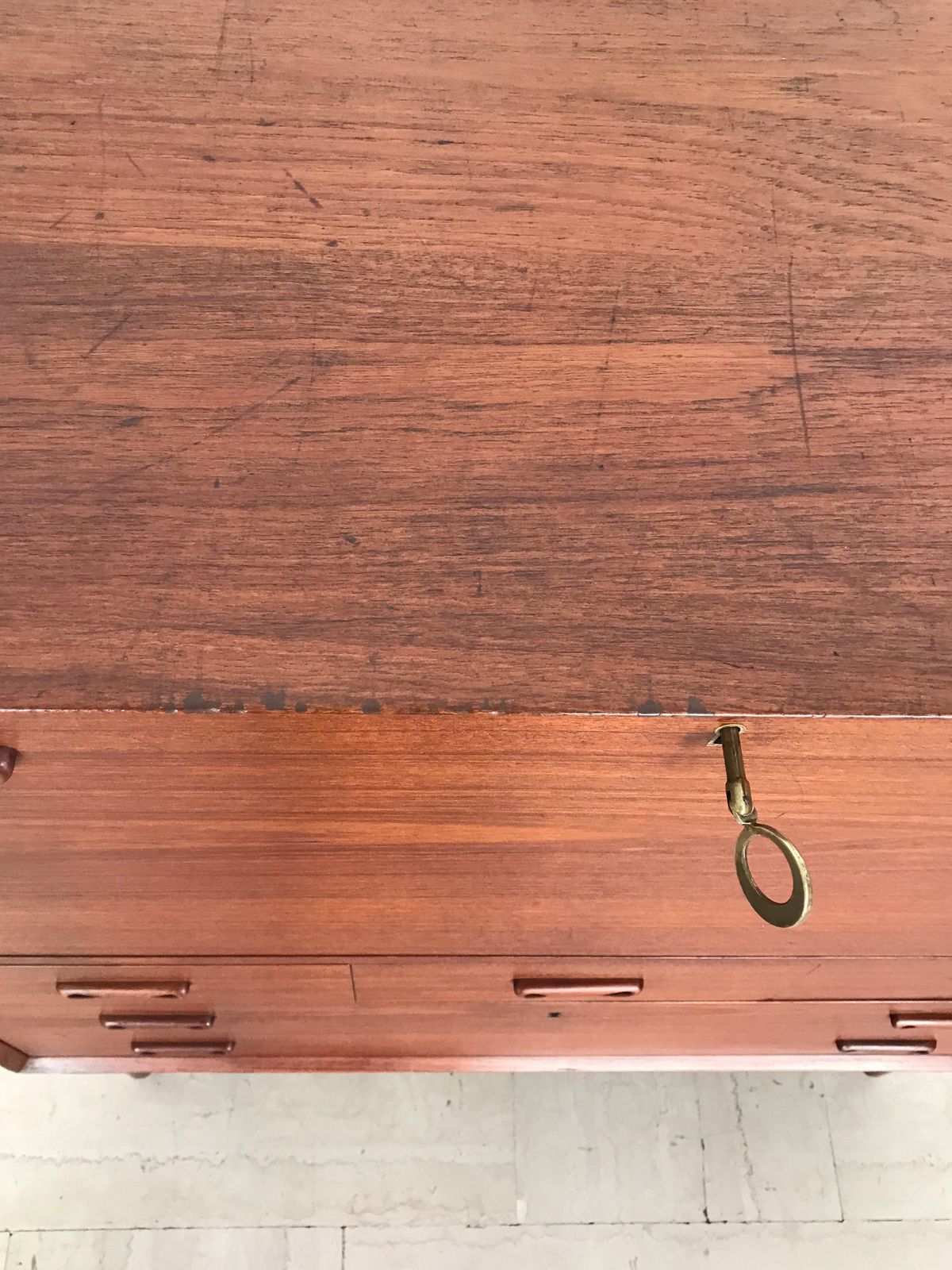 Furniture Scandinavian Teak Bar Cabinet Design Peter Hvidt & Orla Molgaard Nielsen 1960s photo