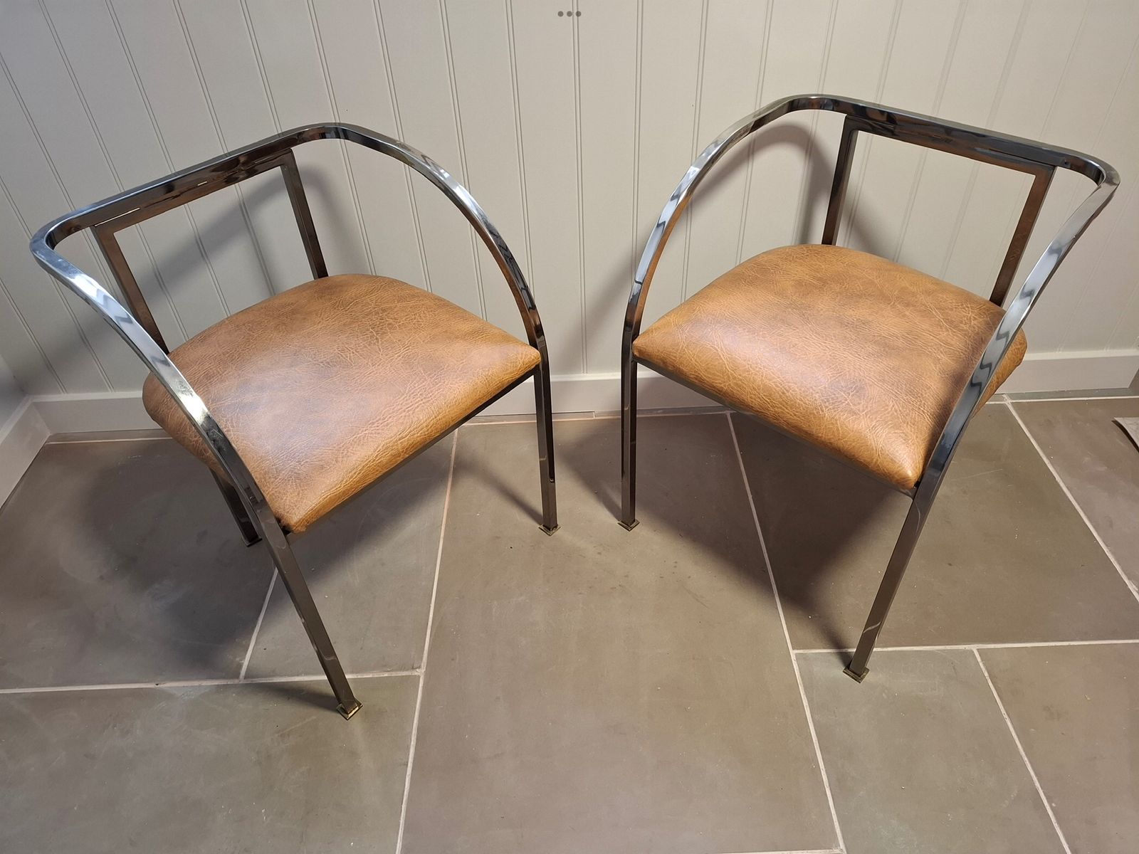 1920s Art Deco  Stainless Steel Chairs photo furniture
