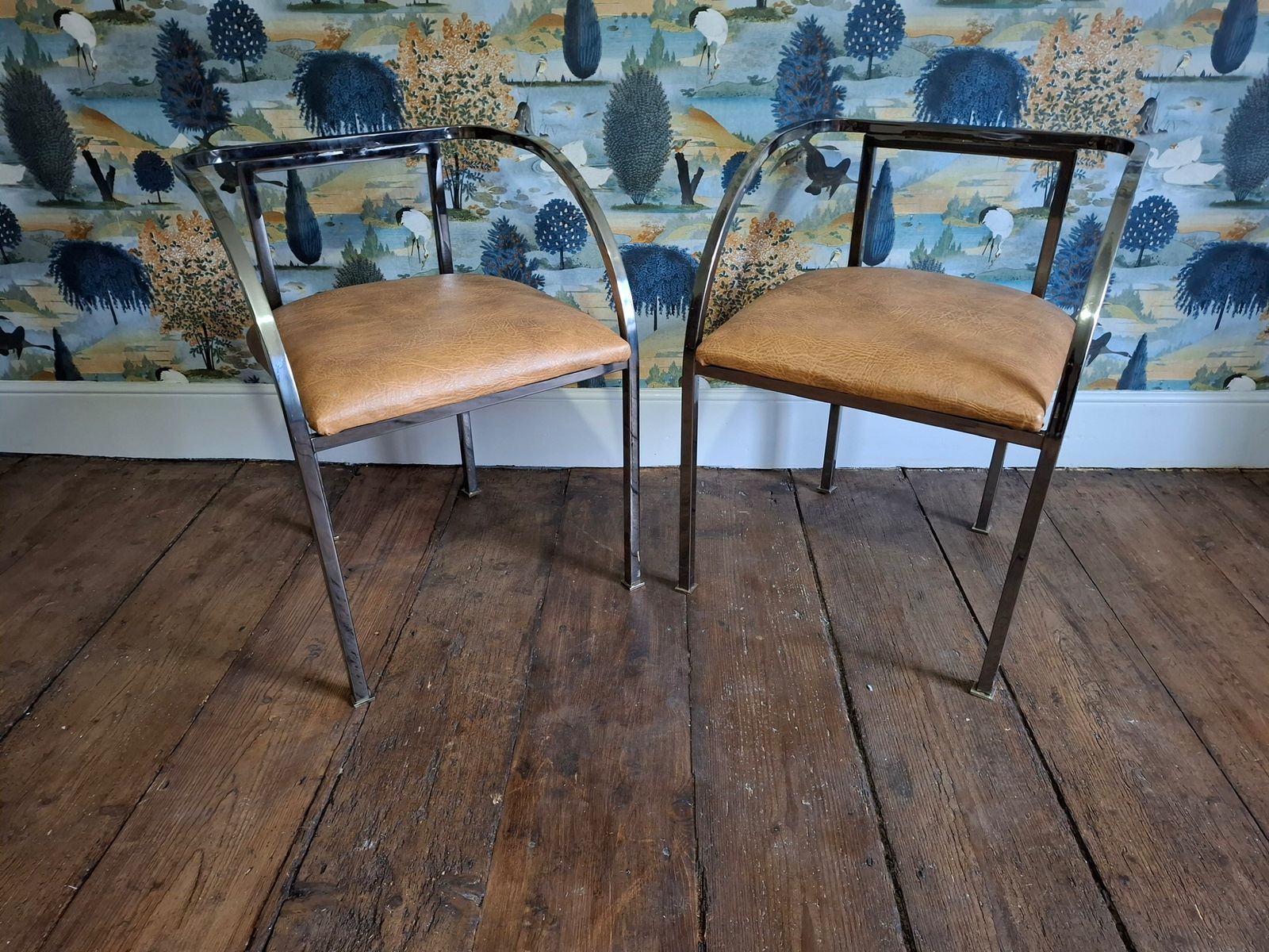 1920s Art Deco  Stainless Steel Chairs photo buy